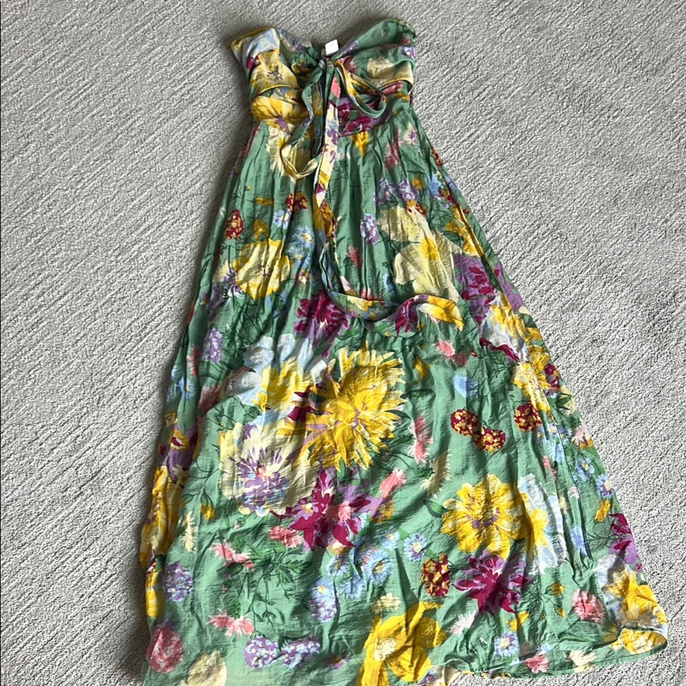 Floral Green Midi Dress